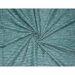 Women's Pure Cotton Printed Running Dress Material Fabric for Kurti/Kurta Top/Salwar Suit/Shirt/Skirt || PRECUT by Meter 44 Inch Width (2.5 Meter, Green)-picture-13