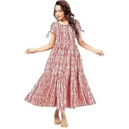 Women's Rayon A-Line Maternity Feeding Dress-picture-23