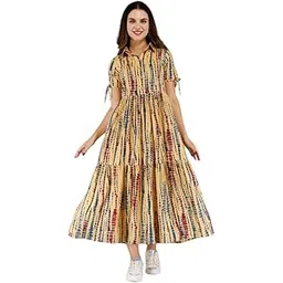 Women's Rayon Fabric Printed Regular Wear Long Anarkali Maternity Feeding Dress with Side Zipper-picture-45