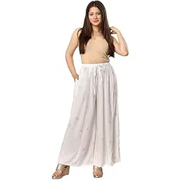 Women's Rayon Gold Print Skirt Palazzo || Hand Block Skirt Palazzo || Rayon Skirt Palazzo ||Free Size-picture-17