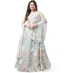 Women's Sequins Embroidered Soft Net Lehenga Choli With Dupatta-picture-22