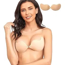 Women's Silicone Breast Lift Up Nipple Pad || Reusable Adhesive Stick On Nipple Cover || Invisible Push Up Self Adhesive Bra Pad-picture-23