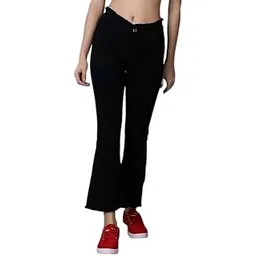 Women's Solid Bell Bottom Mid Waisted Boot-Leg Jeans(at_014)-picture-46