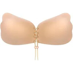 Women's Strapless Push-Up Adhesive Bra, Wire-Free, Invisible, Beige-picture-14