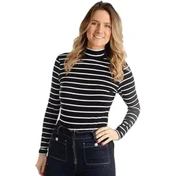 Women’s Striped High Neck Top-picture-30