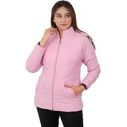 Women's STUFFLIN Quilted Puffer Jacket Full Sleeves Standard Length Winter Jacket Girls Winter Wear Jacket (2XL, Baby Pink)-picture-51