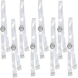 Women's Transparent Plastic and Cotton Detachable Transparent Strap, Bra Extender Plastic, Latex Bra Straps, Adjustable Bra Accessories-Pack of 8-picture-48
