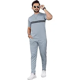 Women's Two-Piece Co-ord Set Printed Polyester Tracksuit Nightdress Set Lightweight Stretchable Tracksuit Suit Gym Daily Lounge & Travel Outfit (IN, Alpha, M, Regular)-picture-42