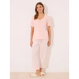 women'secret Pure Cotton Striped T-shirt with Pyjamas 3599190-66-picture-15