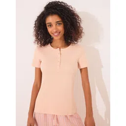 women'secret Ribbed Henley Neck Lounge Tshirts-picture-40