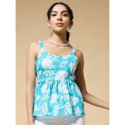 Womenster Women Floral Printed Cotton Top-picture-21