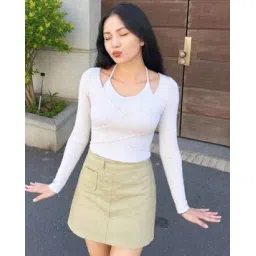 womenster Women Slim Fit Halter-Neck Top-picture-52