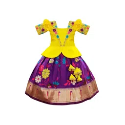 Wommaniya Impex Girls Embroidered Thread Work Ready to Wear Lehenga &-picture-57