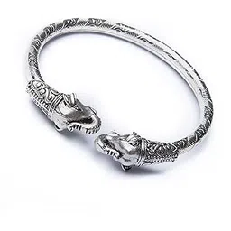 wonder care Rudraksha Shiv Om Trishul Damroo Kada for men, Lord Shiva Bahubali Cuff Bracelet for men, boys | Religious Brass Kada | Free size-picture-54