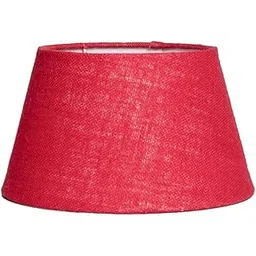 Wonder Craft Hub Lamp Shades Cotton Fabric Modern Design 12" Inches | Burlap Crafts Table And Floor Lamps Only Shades Without Lamp, Red, (12"x11"x8") (RED)-picture-16