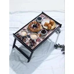 Wonderchef Casablanca Brown Engineered Wood Abstract Foldable Bed Tray-picture-38