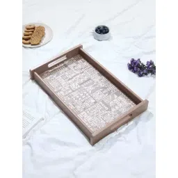 Wonderchef Geometric Brown Engineered Wood Serving Tray-picture-26