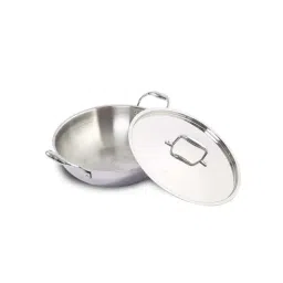 Wonderchef Nigella Tri-Ply Stainless Steel 28cm Induction Base Kadhai with Lid (4.1 Litre)-picture-13