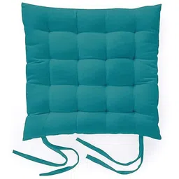 wondershala Square Chair Pad Seat Cushion Car Pad Office Chair Pad 16 inch X 16 Inch Cotton Solid Chair Pad Pack of 4 image 2