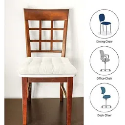 wondershala Square Chair Pad Seat Cushion Car Pad Office Chair Pad 16 inch X 16 Inch Cotton Solid Chair Pad Pack of 4 image 5