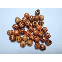 Wooden Beads 100pcs 16 * 17mm Natural Painted Wood Beads Round Loose Wooden Bead Bulk Lots Ball for Jewelry Making Craft Hair DIY Macrame Rosary Bracelet Necklace-picture-10