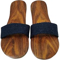 wooden cave Slippers For Men| Lakdi Ki Paduka, Chappal For mandir Or Puja Ghar| Khadau Chappal For Men (Size-6-8UK) (Rosewood-Brown)-picture-43