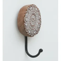wooden home Mango Wood Hand Carved Design Decorative Key & Coat Wall Hook for Hanging image 4