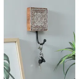 wooden home Mango Wood Hand Carved Design Decorative Key & Coat Wall Hook for Hanging-picture-18