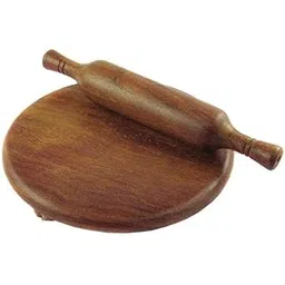 Wooden Kids Kitchen Play Set - Pretend Cooking Chakla Belan Toy for Toddlers, Brown, Small Size 5x5x1 Inches-picture-15