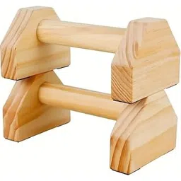 Wooden Parallel Bars for Calisthenics, Natural Pine Handstand Push-Up Equipment, Double Rod Fitness Training Bars, 25cm Length, 11.4cm Height-picture-12
