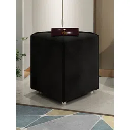 Wooden Twist Black Wooden Rectangular Ottoman-picture-40