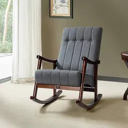 wooden twist Brown Lounge Chair in Grey Colour-picture-18