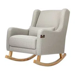 wooden twist Kelsy Lounge Chair in Grey Colour-picture-13