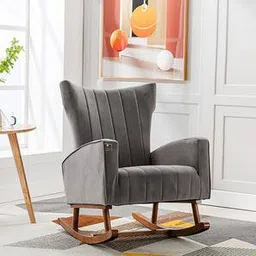 wooden twist Oswyn Lounge Chair in Grey Colour-picture-26