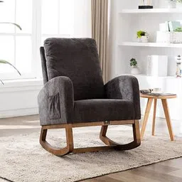 wooden twist Tildon Lounge Chair in Grey Colour-picture-20