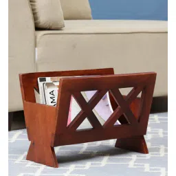 woodenmood Arianna Mahogany Mango Wood Magazine Rack-picture-20