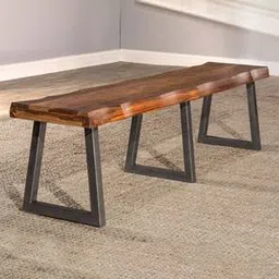 woodenmood Darwin Solid Wood Bench in Honey Oak Brown Finish-picture-17