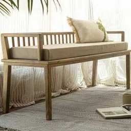 woodenmood Mustang Solid Wood Bench in Natural Natural Finish-picture-20