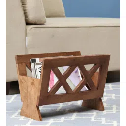 woodenmood Natural Mango Wood Magazine Holder-picture-23