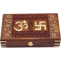 Woodiva Handmade Sheesham Wooden Storage Box Hand Carved Tree design Jewelry Box & Decorative Gift Box etc (8 X 8 Inch, Rectangular)-picture-11