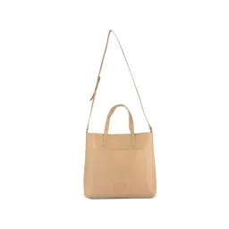 Woodland Beige Solid Medium Tote Handbag-picture-50