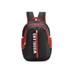 Woodland Black & Red Printed Backpack-picture-15