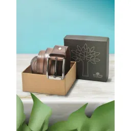 Woodland Brown Leather Casual Belt for Men-picture-24