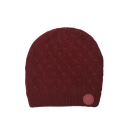 Woodland Maroon Textured Beanies-picture-24