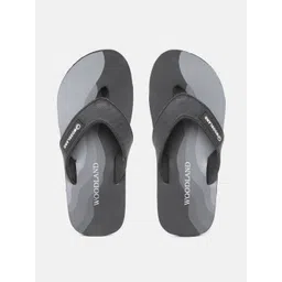 Woodland Men Black & Grey Printed Thong Flip-Flops-picture-10