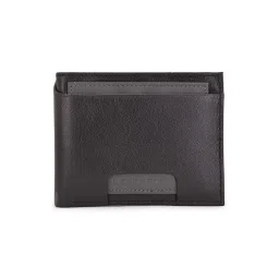 WOODLAND Men Black-Grey Solid Wallet-picture-13