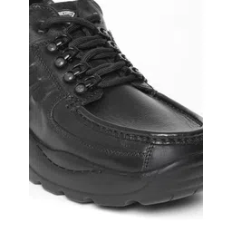 Woodland Men Black Leather Flat Boots image 5