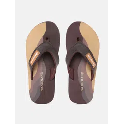 Woodland Men Brown Printed Thong Flip-Flops-picture-11