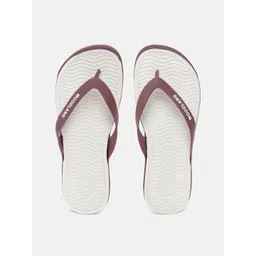Woodland Men Burgundy & Off White Textured Thong Flip-Flops-picture-37