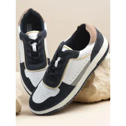 Woodland Men Colourblocked Leather Sneakers-picture-34